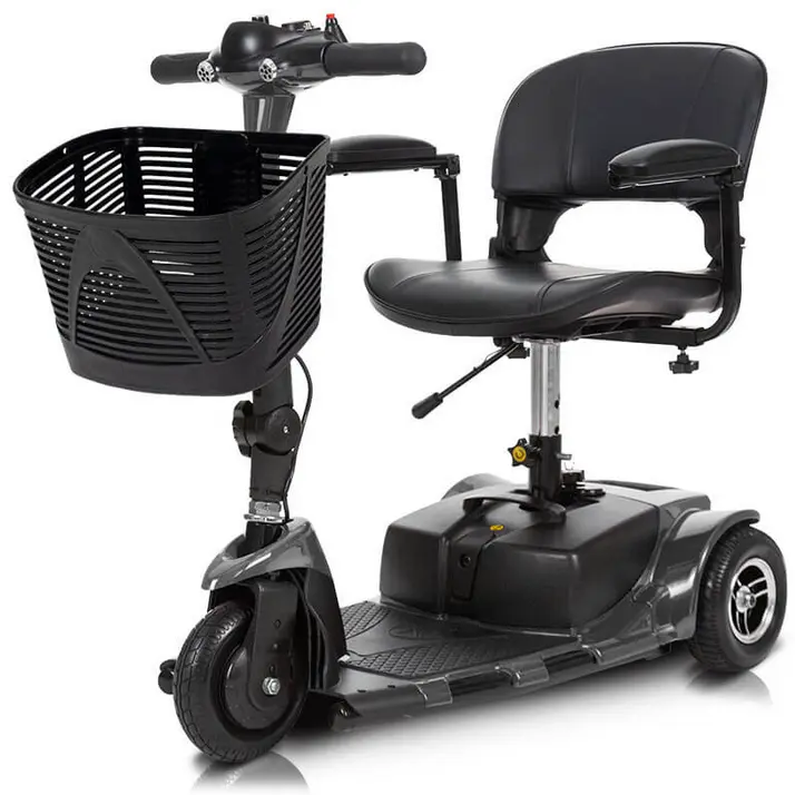 black 3 Wheel Mobility Scooter - Electric Long Range Powered Wheelchair.webp