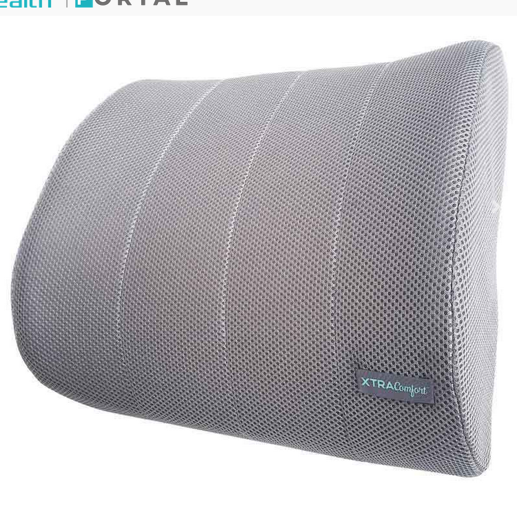 FULL LUMBAR CUSHION, MEMORY FOAM, MESH COVER W/STRAP