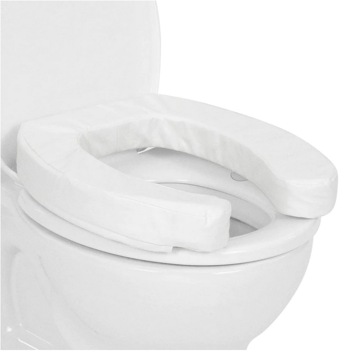 TOILET SEAT CUSHION, SUCTION CUP BASE, WHITE