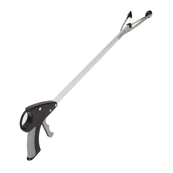 SUCTION CUP REACHER GRABBER, 32" BRUSHED ALUMINUM, TRIGGER GRIP