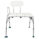 BATHROOM TRANSFER BENCH, ADJUSTABLE ALUMINUM FRAME, NONSLIP