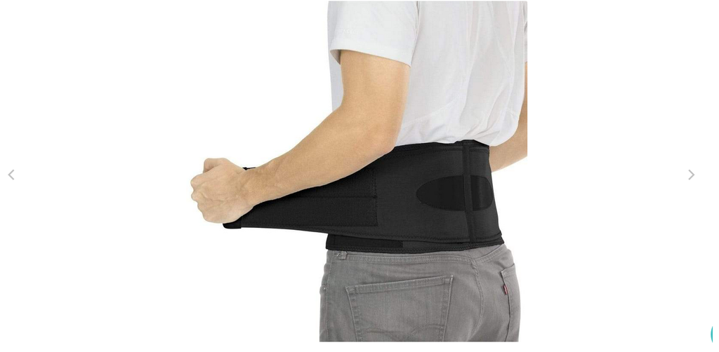 BACK BRACE, REMOVABLE LUMBAR PAD, NEOPRENE,  UP TO 62, BLACK"