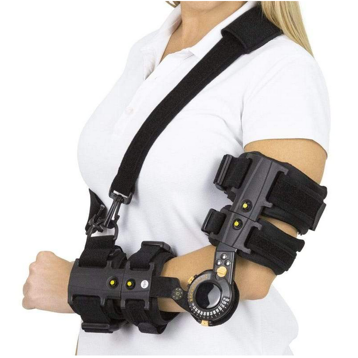 ROM ELBOW BRACE, SHOULDER STRAP, 14.75”- 18.75” LENGTH, LEFT