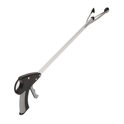 [Suction Cup Reacher Grabber] SUCTION CUP REACHER GRABBER, 32" BRUSHED ALUMINUM, TRIGGER GRIP